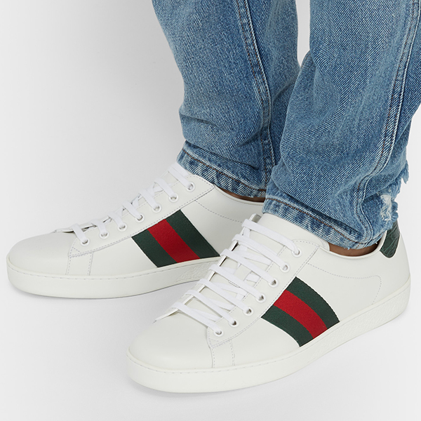 Men’s White Low Top Sneakers (2)