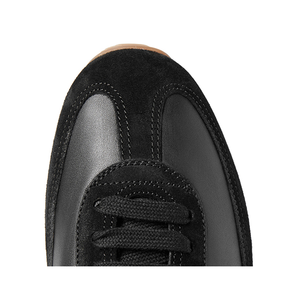 Black Leather Low Top Sneakers (5)