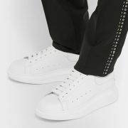 White Leather Low Top Sneakers (2)