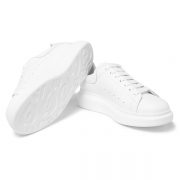 White Leather Low Top Sneakers (3)