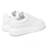 White Leather Low Top Sneakers (4)