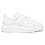 White Leather Low Top Sneakers (5)