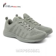 Breathable Footwear Grey Color Men Flyknit Athletic Shoes
