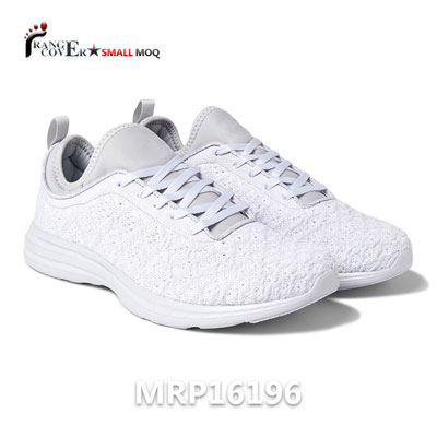 China OEM Sneakers Factory White Mesh Upper Fashion Mens Running Shoes
